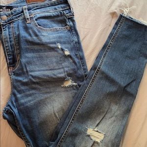 Blue Ultra High Rise Super Skinny Jeans